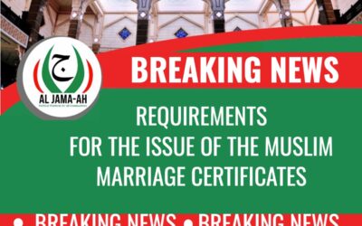 Requirements For The Registration Of Nikah Marriage Certificates